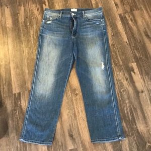 Slightly distressed jeans